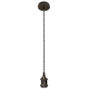 JNC-Gun Metal Colour Pendant with Black Twist Cord Photo