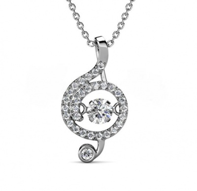 Photo of Destiny Dancing Musical Note Necklace with Swarovski Crystals