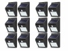Atttw-12 Piece LED Solar Wall Light Photo