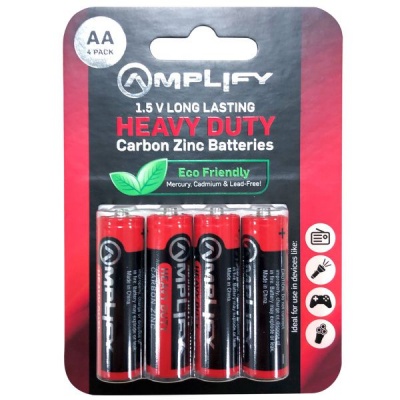 Photo of Amplify AA Heavy Duty Carbon Zinc Batteries - 4 Pack