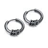 Black Male or Female Ø19 Gothic Charm Hoop Earring GE508 Photo