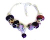 Urban Charm Gemmabella Charm Bracelet - Purple Roses Photo
