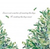 AOOYOU Green Leaves and Inspirational Quote Art Sticker for Wall Decoration Photo