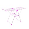 Folding Laundry Drying Rack - Clothes Stand with Multiple Hanging - Pink Photo