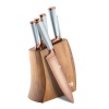 Berlinger Haus 7-Piece Titanium Coating Knife Set & Wood Stand - Moonlight Photo