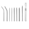 9 Pieces Stainless Steel Umbrella Rope Knitting Tool Photo
