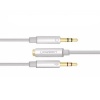 UGreen 3.5mm F to 2xM Audio/Mic Adapter - White Photo