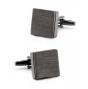 OTC Gun Metal Square Brushed Style Pair of Cufflinks - Mens Gift Photo