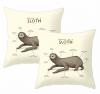 PepperSt Scatter Cushion Cover Set | The anatomy of a Sloth Photo