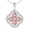 Civetta Spark Lucky Clover Pendent-made with Swarovski Vintage Rose Crystal Photo
