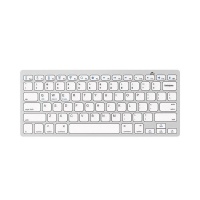 Ultra slim Bluetooth Wireless Keyboard Silver White