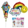 Bulk Pack x 4 Balloon Air Foil Birthday Stick 35cm Photo