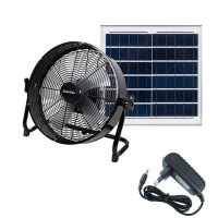 Solar Fan Rechargeable Battery Fan Digital Display