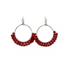 Dimzique Jewellery - Small Coral-Coloured Hoop Earrings - 6cm Photo