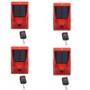 4-Pieces Remote Controller Solar Alarm Door Lamp Photo