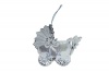 Handmade Silver Pram Christmas Tree Decoration Photo