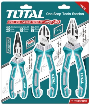 Photo of Total Tools 3 Piece Plier Set - High Leverage