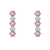 Civetta Spark Vertical Bar Studs-With Swarovski Vintage Rose Crystal Photo