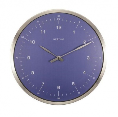 Photo of NeXtime 33cm "60 Seconds" Glass/Metal Round Wall Clock