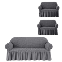 3 Pieces Elastic Stretch Universal Stretch Couch Cover Grey