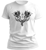 PepperSt White T-Shirt – Norse Spiraled Horns Photo