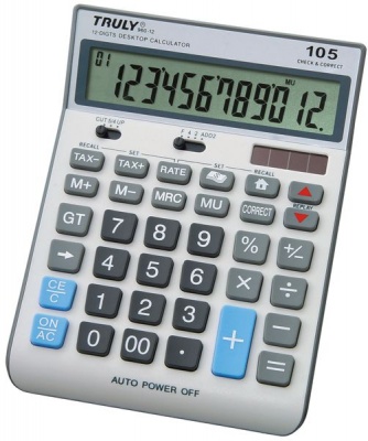Photo of Truly 960 - 12 Digit Desktop Calculator with Tax and Check & Correct