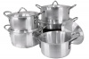 10 Piece Pure Aluminium Casserole Pot Set - Silver Shine Set Photo