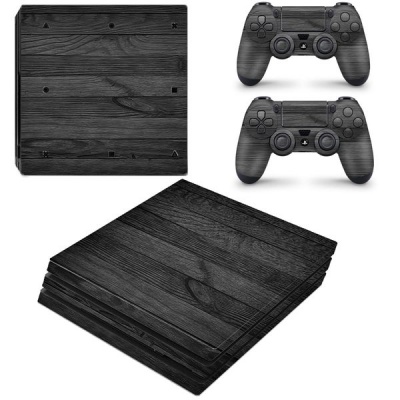 SkinNit Decal Skin For PS4 Pro Black Wood