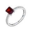 Exquisite Garnet Ring - Emerald Cut Photo