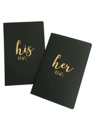 Photo of Love and Sparkles Love & Sparkles His & Her Wedding Vow notebook keepsakes Kraft
