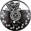 Pappa Joe - Custom Vinyl Wall Clock - I Love My Yorkie Photo