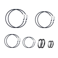 Jacaranda 6 Pairs Stainless Steel Hoop Earrings Set 30 60mm
