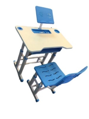 Photo of Study Desk & Ergonomic Chair - Blue