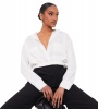 I Saw it First - Ladies White 2 Pocket Tie Twill Jacket Photo
