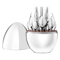 Egg Shape Luxury High Quality Stainless Stleware Modeling Set 24 Pieces