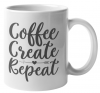 MugMania - Coffee Create Repeat Coffee Mug Photo