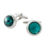 Civetta Spark Chris Cufflink - Swarovski Emerald crystal Photo