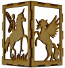 MSB Decor Candle Unicorn Magic Shadow Lantern Box Night Light Photo