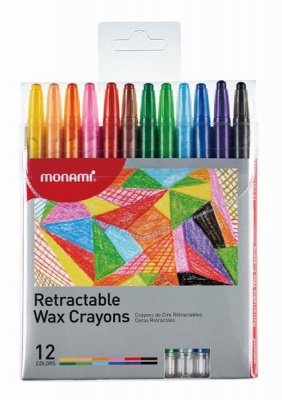 Photo of Monami Retractable wax Crayons - 12 Colours