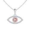 Stella Luna Evil Eye Necklace with Swarovski Vintage Rose Crystal Rosegold Photo
