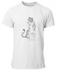 PepperSt White Mens T-Shirt - Black and White Tiger Photo