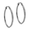Steel My Heart stainless steel fine cubic zirconia hoop earring Photo