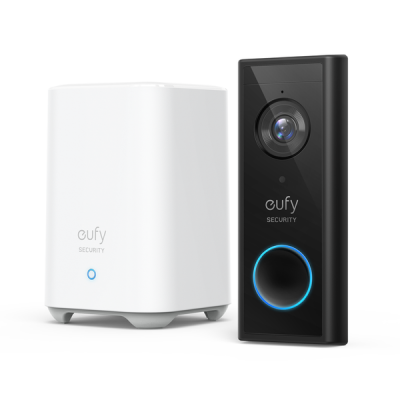 Eufy 2K Video Doorbell with Home Base Kit Black