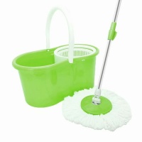 Green 360 Spin Mop Bucket System with Microfiber Head