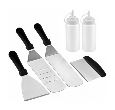Photo of 6 Piece Heavy Duty Stainless Steel Barbecue Grilling Tool Set