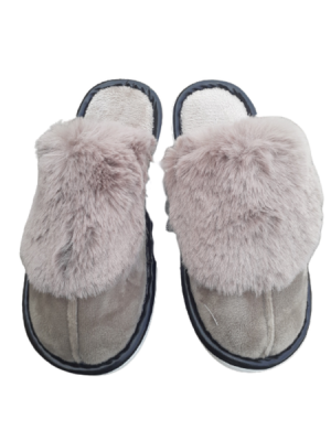 Warm Comfortable Room Fluffy Slippers Black