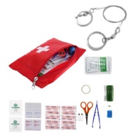 Camping 12 Pieces First Aid Kit With Wire Saw Survival Chain