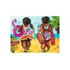 Diamond Painting DIY Kit Full Drill 40x30cm- Beach Woman and Coconut Tree Photo