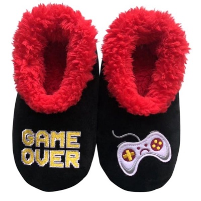 Photo of Snoozies! Kids Game Over Fleece Slippers
