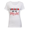 Pass The Merlot - Christmas - Ladies - T-Shirt Photo